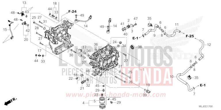 CYLINDER BLOCK for Gold Wing PEARL GLARE WHITE (NHB53B) from 2024